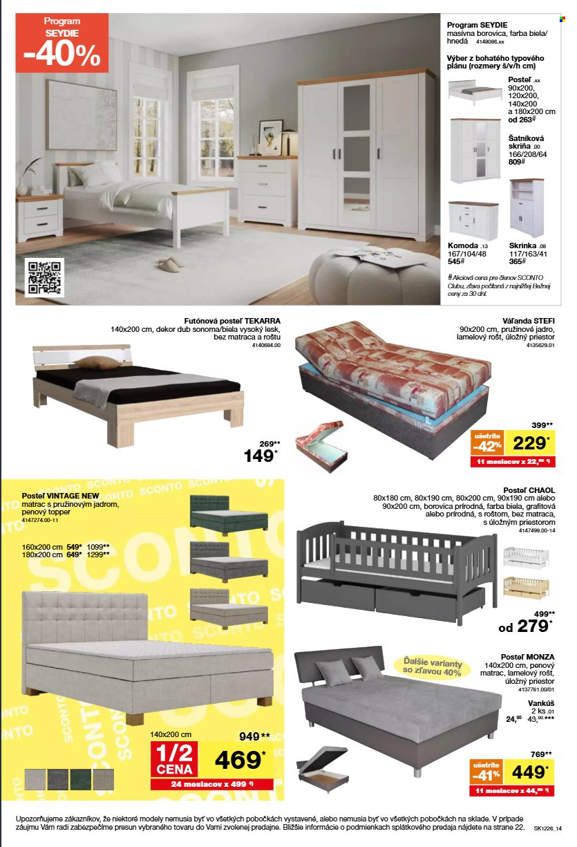 Leták Sconto nábytok - 23.9.2026 - 13.10.2026. Strana 14