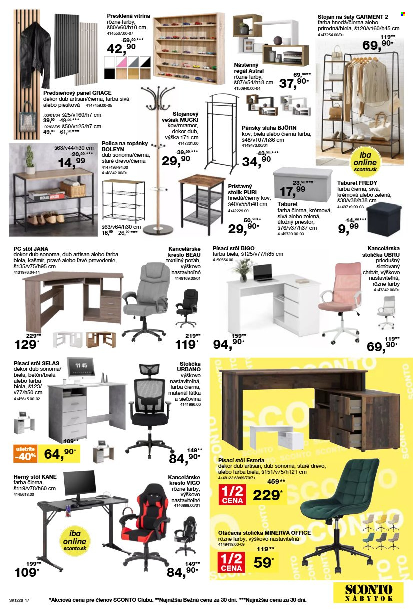 Leták Sconto nábytok - 23.9.2026 - 13.10.2026. Strana 17