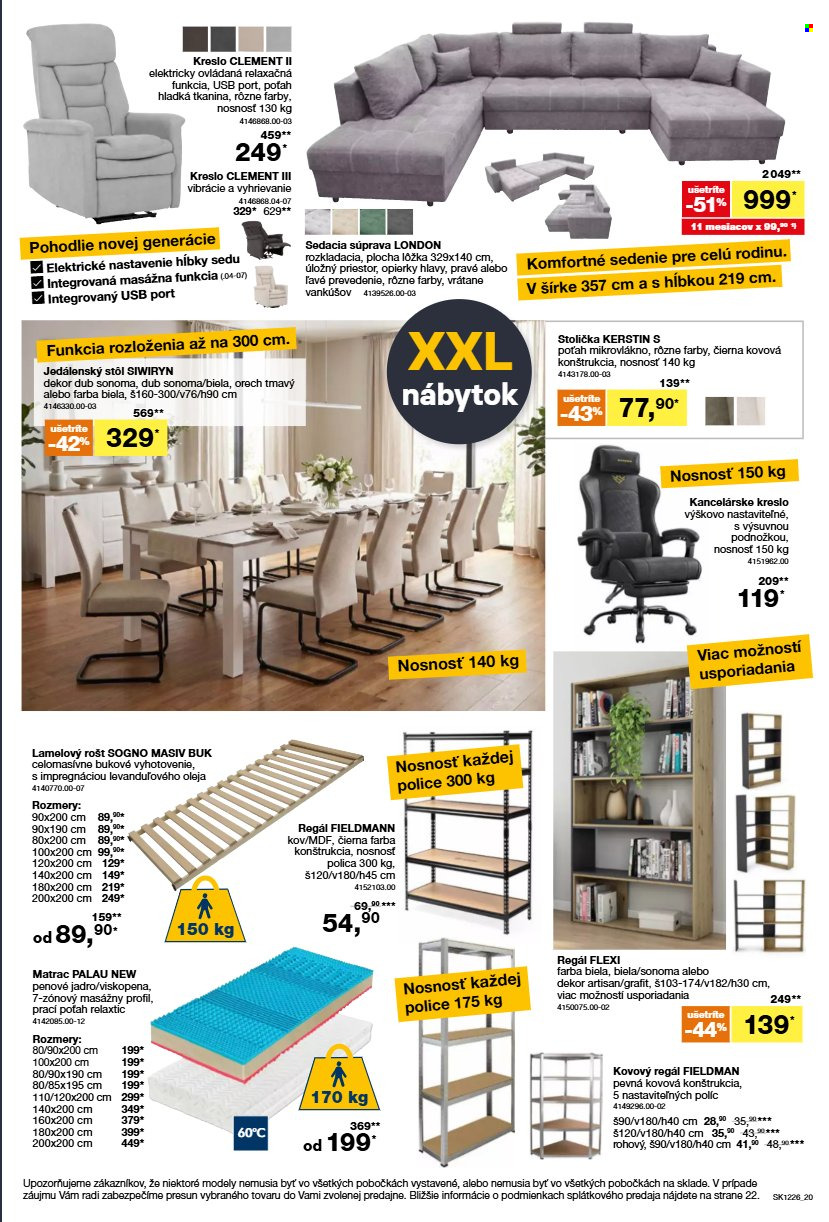 Leták Sconto nábytok - 23.9.2026 - 13.10.2026. Strana 20