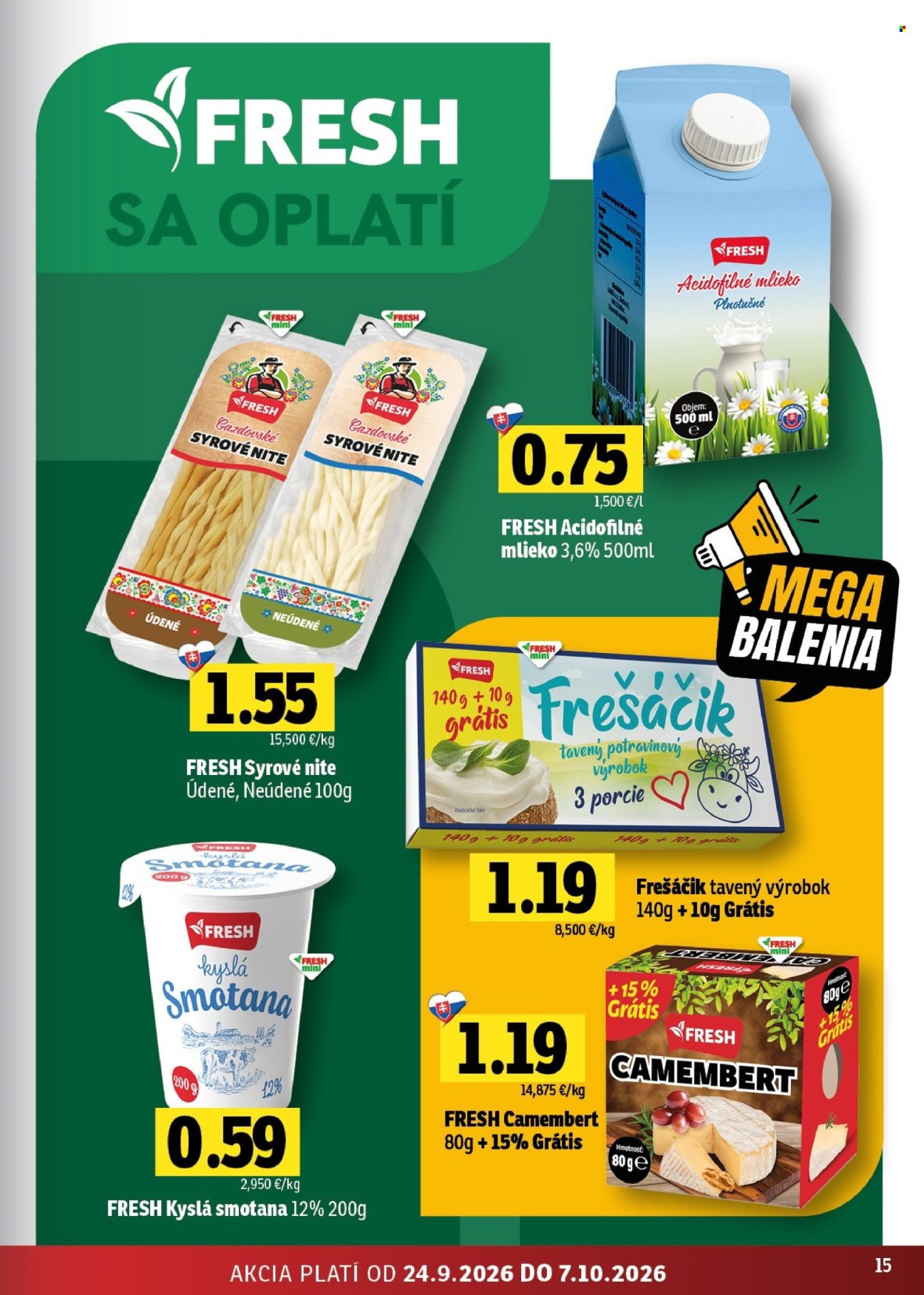 Leták FRESH - 24.9.2026 - 7.10.2026. Strana 15