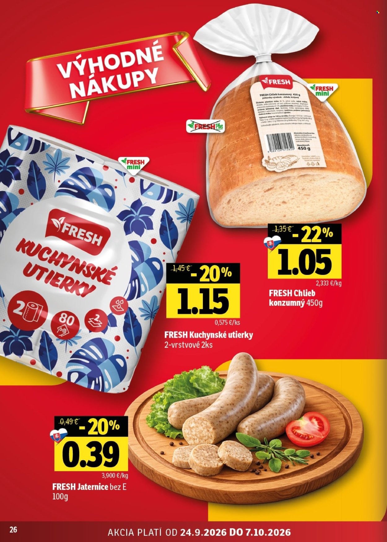 Leták FRESH - 24.9.2026 - 7.10.2026. Strana 26