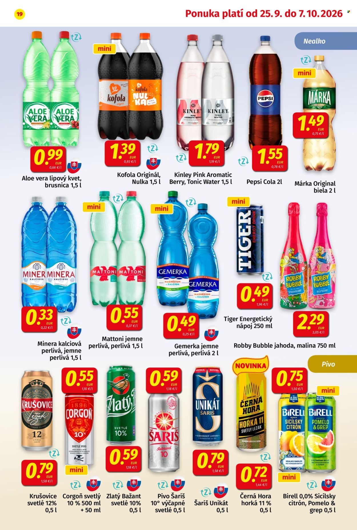 Leták Potraviny KORUNA - 25.9.2026 - 7.10.2026. Strana 19