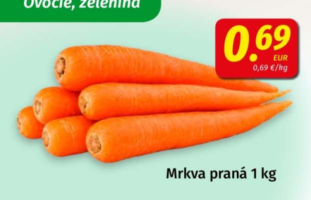 Mrkva praná 1 kg