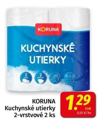 KORUNA Kuchynské utierky 2-vrstvové 2 ks