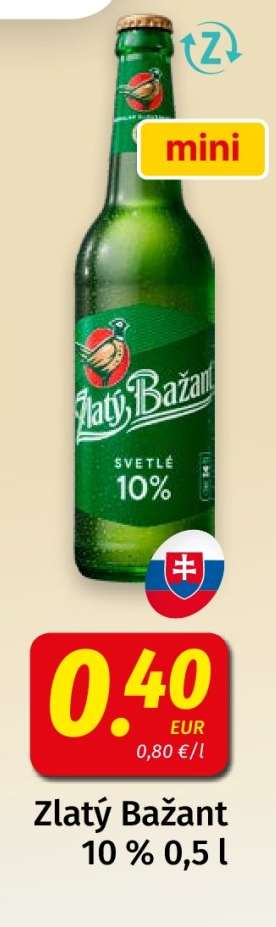 Zlatý Bažant 10% 0,5 l