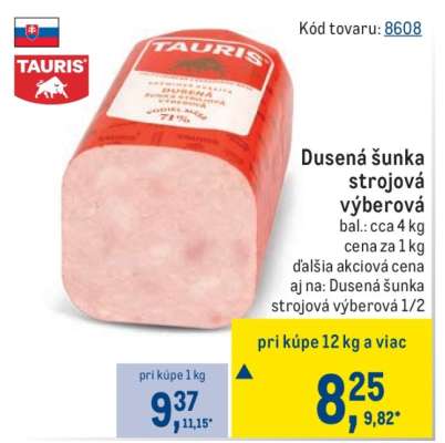 Dusená šunka strojová výberová
