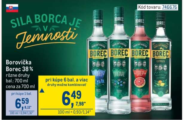 Borovička Borec 38 %