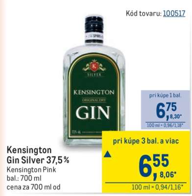 Kensington gin silver 37,5%