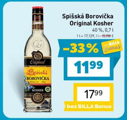 Spišská borovička Original Kosher