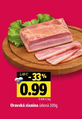 Oravská slanina údená 100g