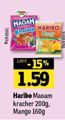 Haribo Maoam kracher 200g, Mango 160g