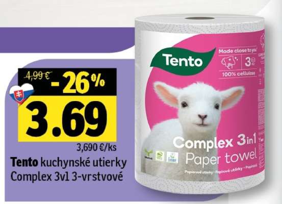 Tento kuchynské utierky complex 3v1 3-vrstvové