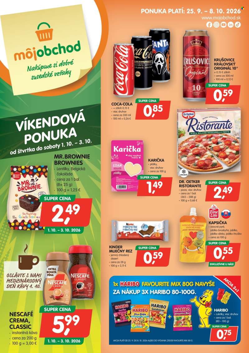 Leták Môj obchod - 25.9.2026 - 8.10.2026.