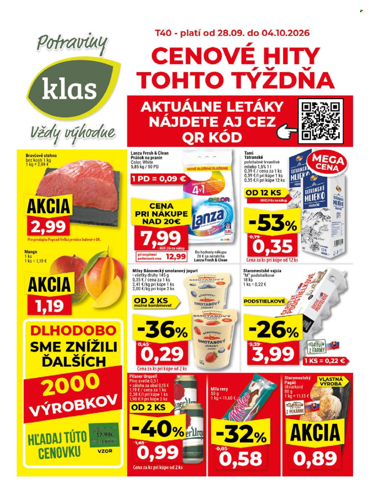 Leták Klas - 28.9.2026 - 4.10.2026. Strana 1