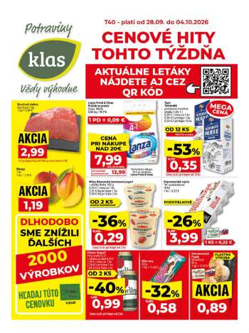 Leták Klas - 28.9.2026 - 4.10.2026.
