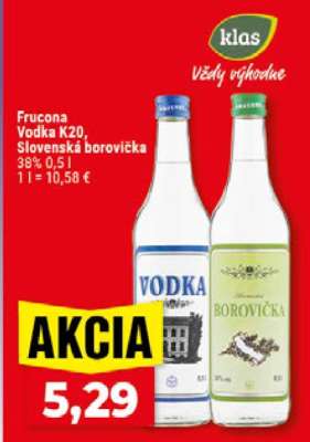 Fručona Vodka K20, Slovenská borovička