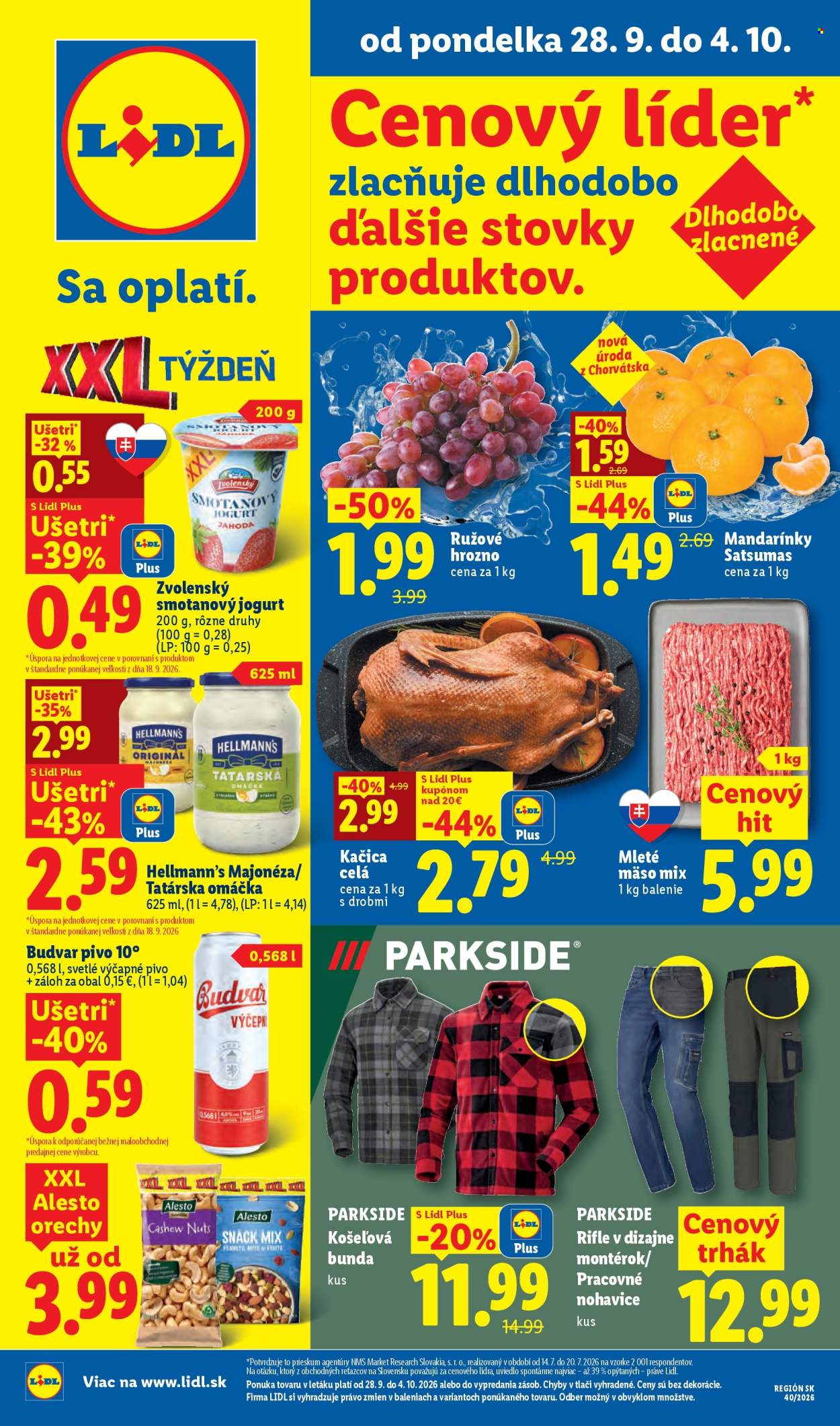 Leták Lidl - 28.9.2026 - 4.10.2026. Strana 1