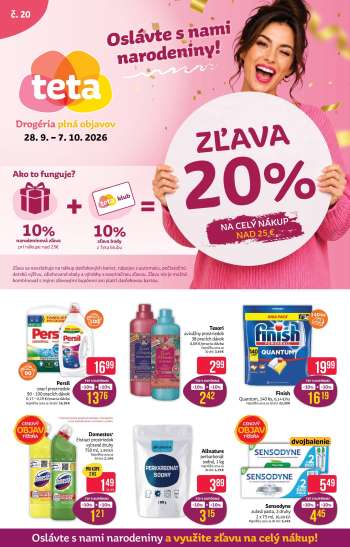 Leták Teta drogerie - 28.9.2026 - 7.10.2026.