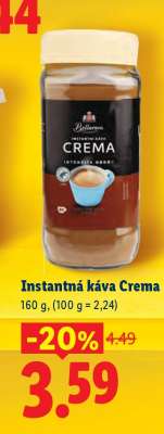 Instantná káva Crema