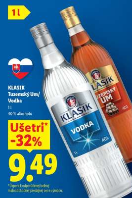 KLASIK Tuzemský um/Vodka