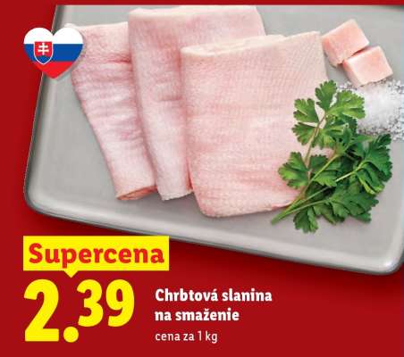 Chrbtová slanina na smaženie