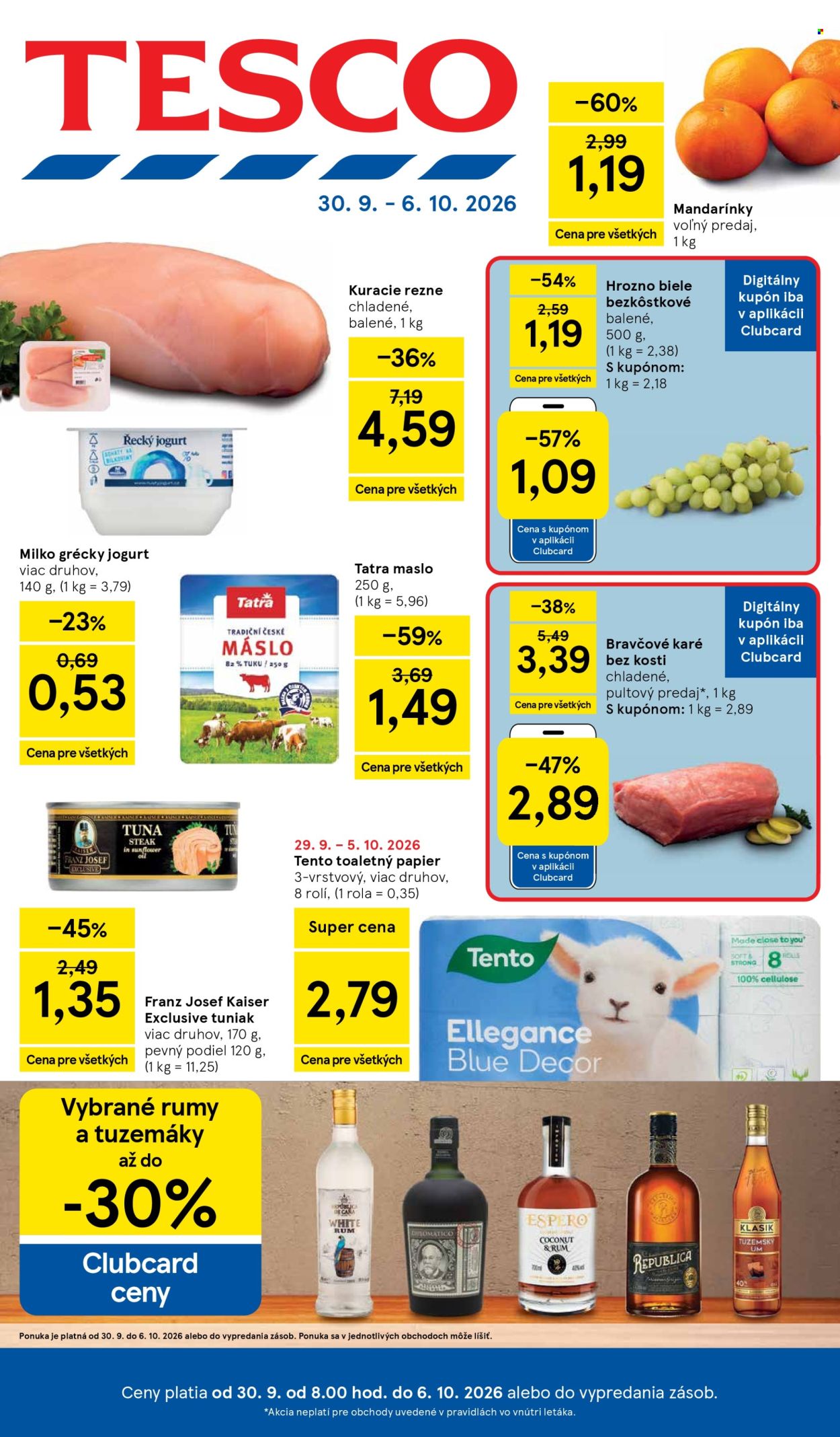 Leták TESCO - 30.9.2026 - 6.10.2026. Strana 1