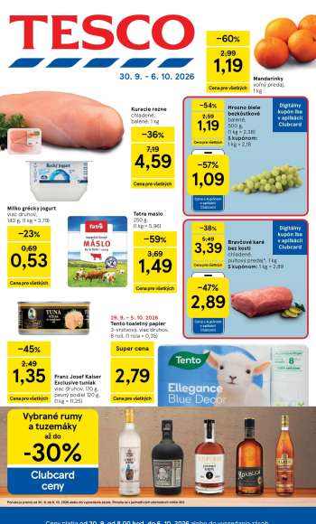 Leták TESCO - 30.9.2026 - 6.10.2026.