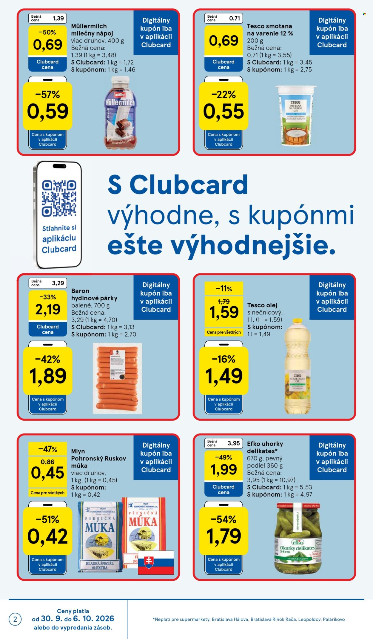 Leták TESCO supermarket - 30.9.2026 - 6.10.2026. Strana 2
