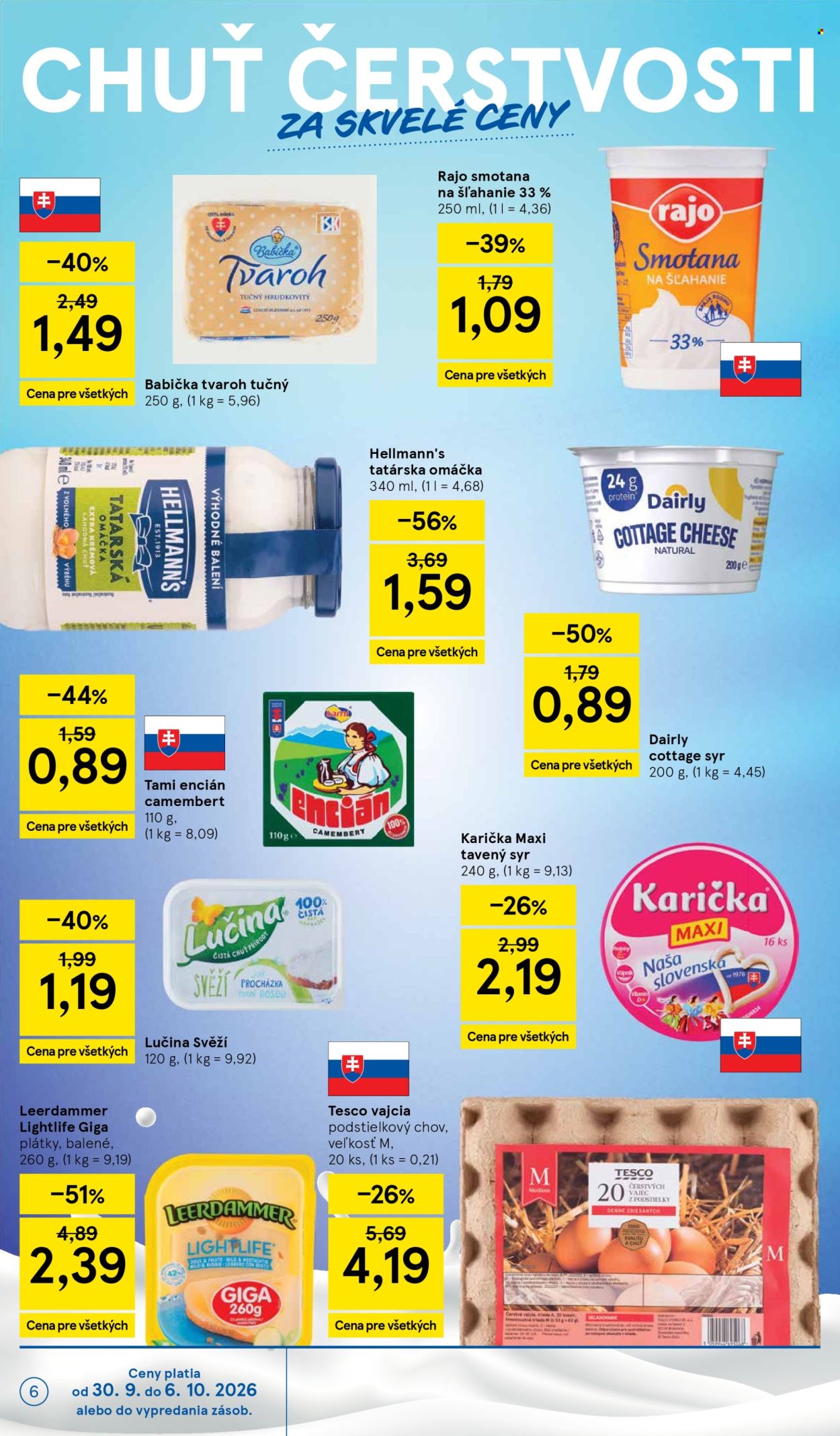 Leták TESCO supermarket - 30.9.2026 - 6.10.2026. Strana 6