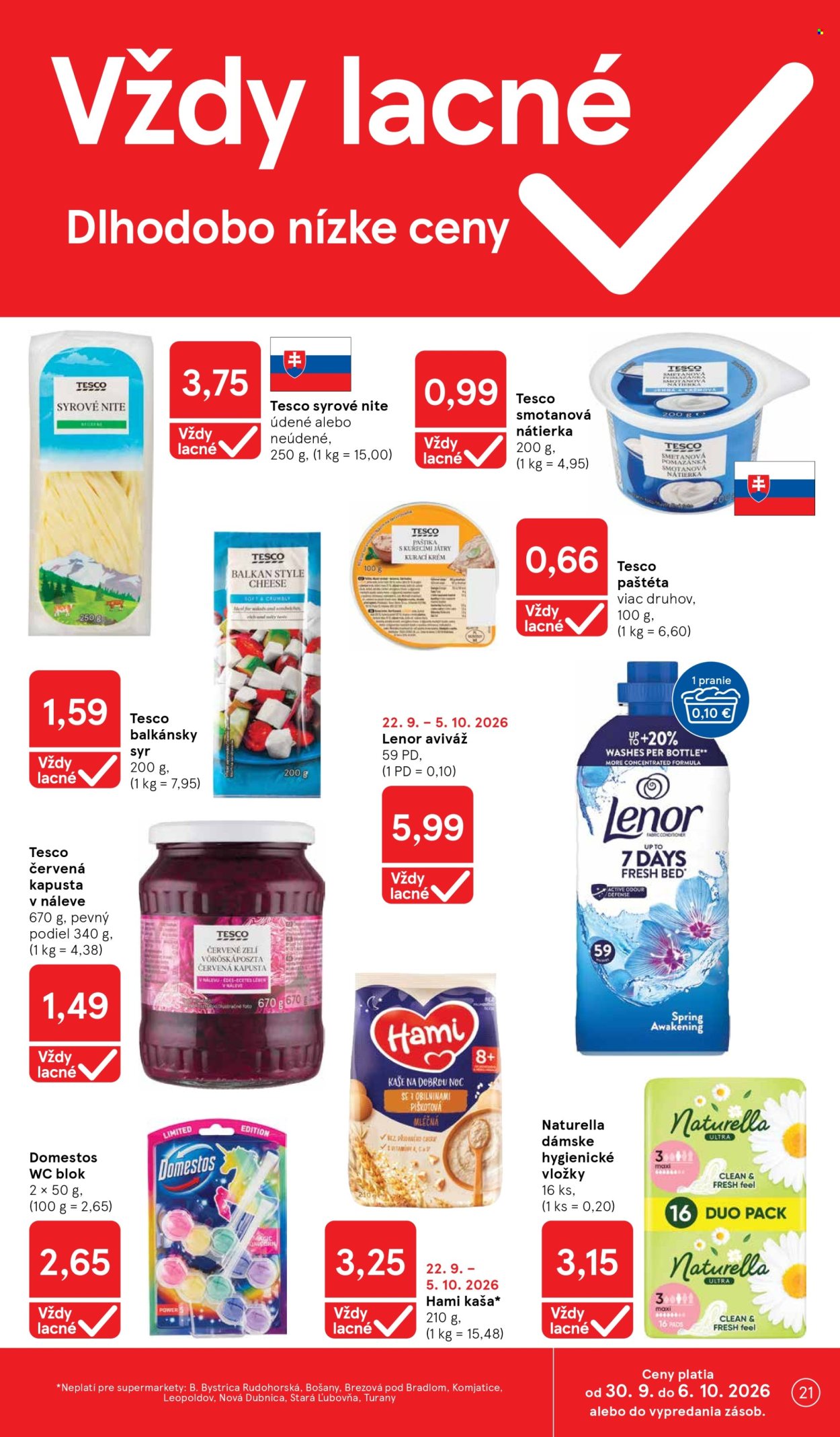 Leták TESCO supermarket - 30.9.2026 - 6.10.2026. Strana 21