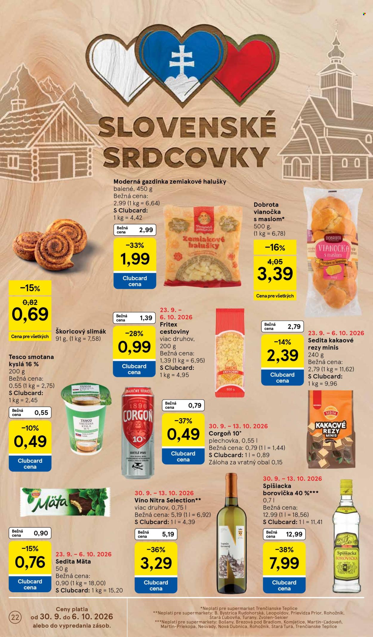 Leták TESCO supermarket - 30.9.2026 - 6.10.2026. Strana 22