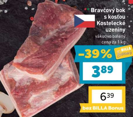 Bravčový bok s kosťou Kostelecké uzeniny