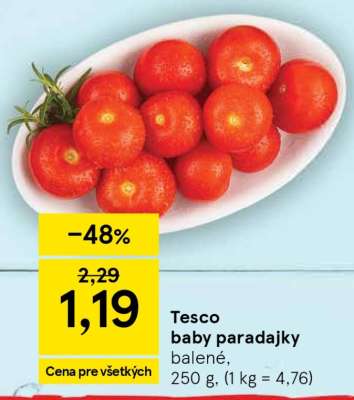 Tesco baby paradajky