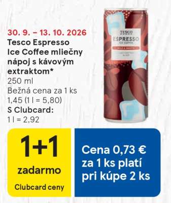 Tesco Espresso Ice Coffee mléčný nápoj s kávovým extraktem