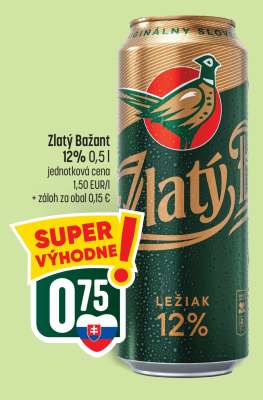 Zlatý Bažant 12% 0,5 l