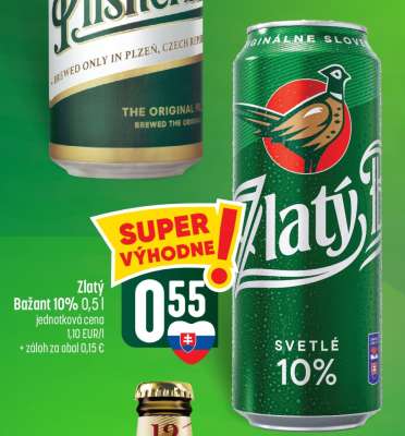 Zlatý Bažant 10% 0,5 l