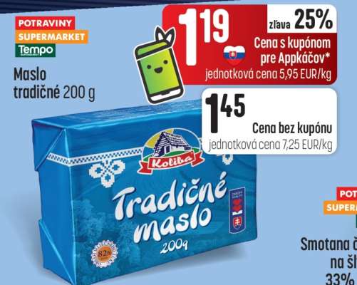 Maslo tradičné 200 g