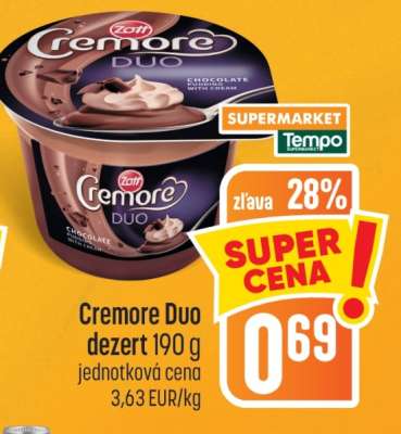 Cremore Duo dezert 190 g