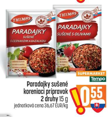 Paradajky sušené koreniaci prípravok
