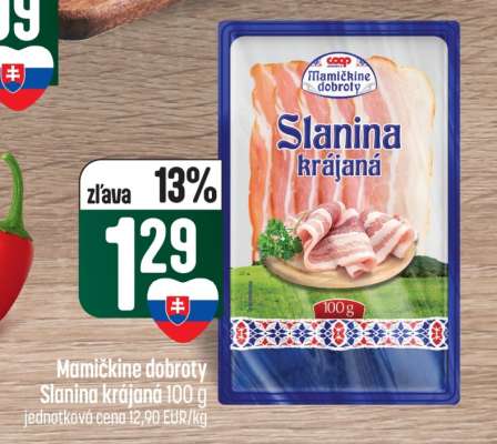 Mamičkine dobroty Slanina krájaná 100 g