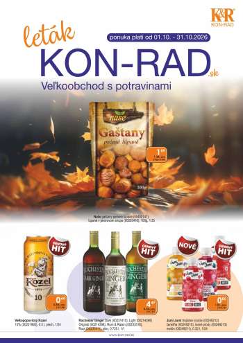 Leták KON-RAD - 1.10.2026 - 31.10.2026.
