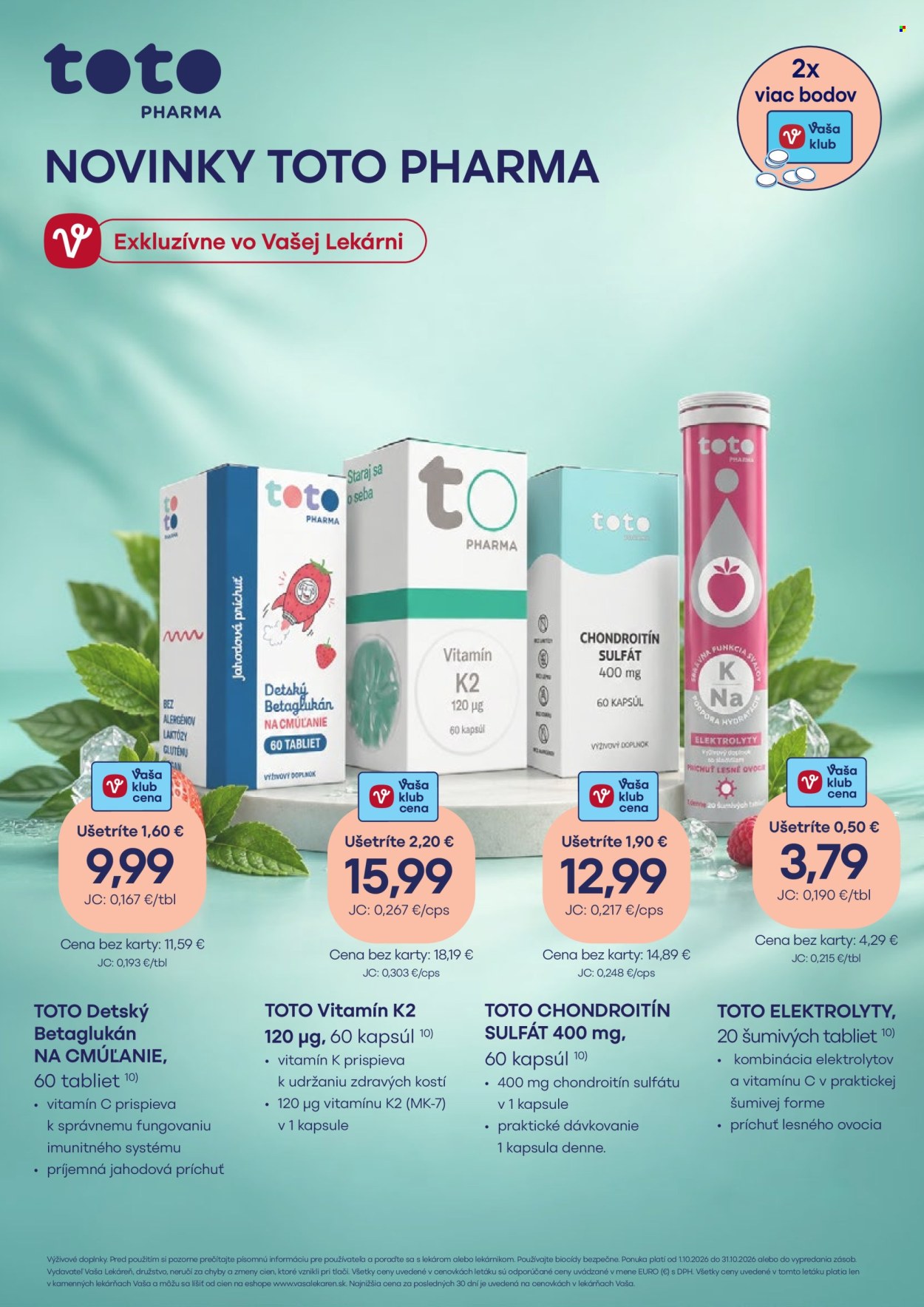 Leták Vaša lekáreň - 1.10.2026 - 31.10.2026. Strana 2