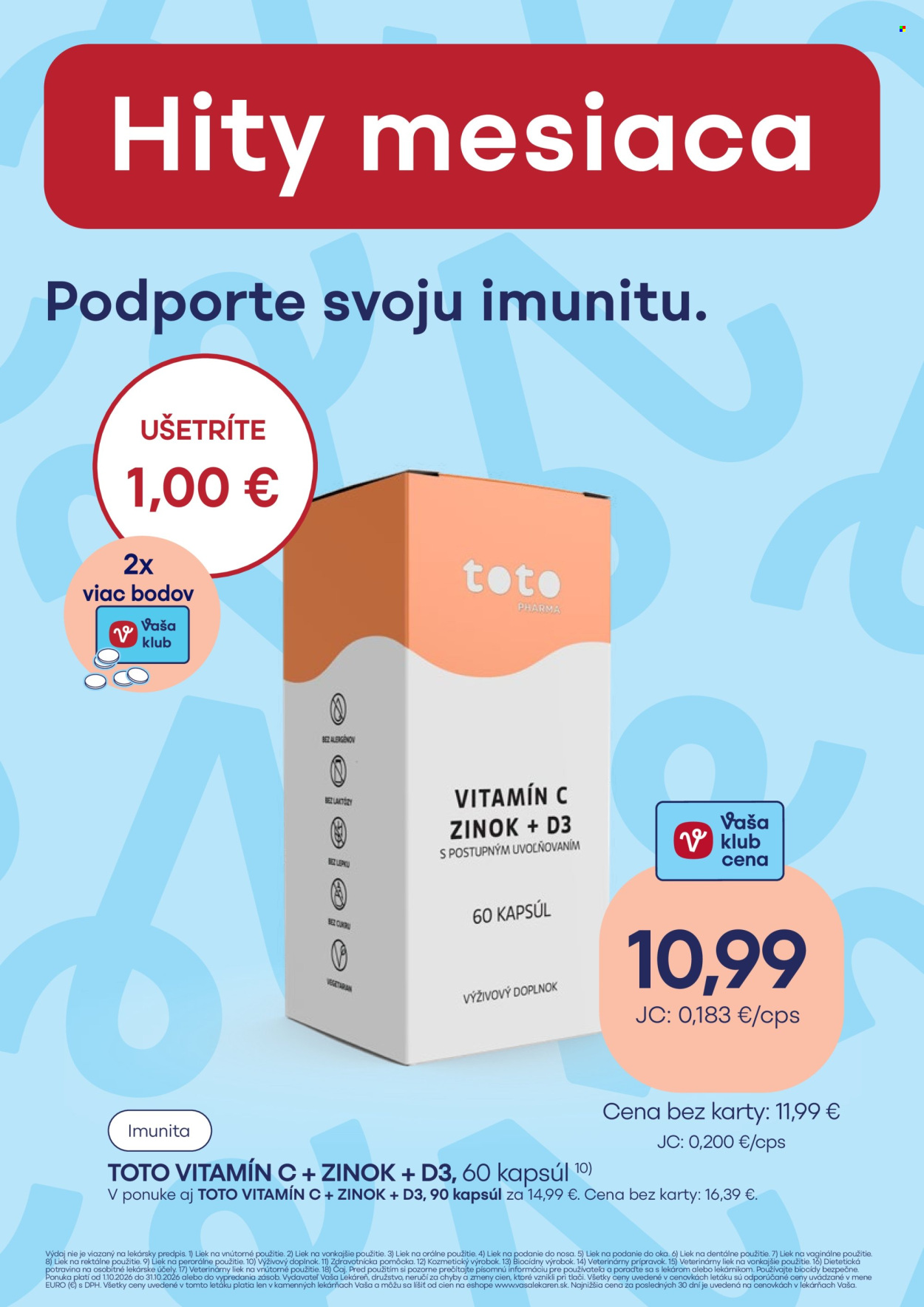 Leták Vaša lekáreň - 1.10.2026 - 31.10.2026. Strana 13