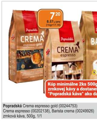 Popradská Crema espresso gold (00244753)