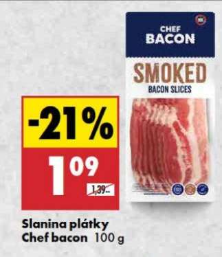 Slanina plátky Chef bacon 100 g