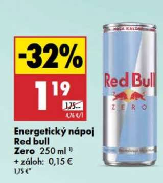 Energetický nápoj Red bull Zero 250 ml