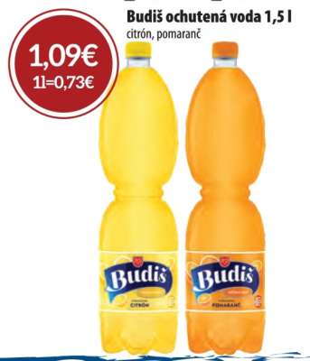 Budiš ochutená voda 1,5 l