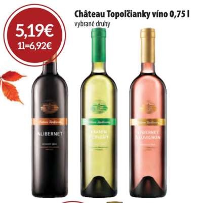 Château Topoľčianky víno 0,75 l