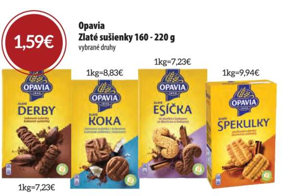 Opavia Zlaté sušienky 160 - 220 g