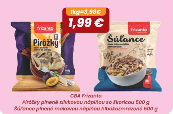 Šúľance plnené makovou náplňou hlboko zmrazené 500 g